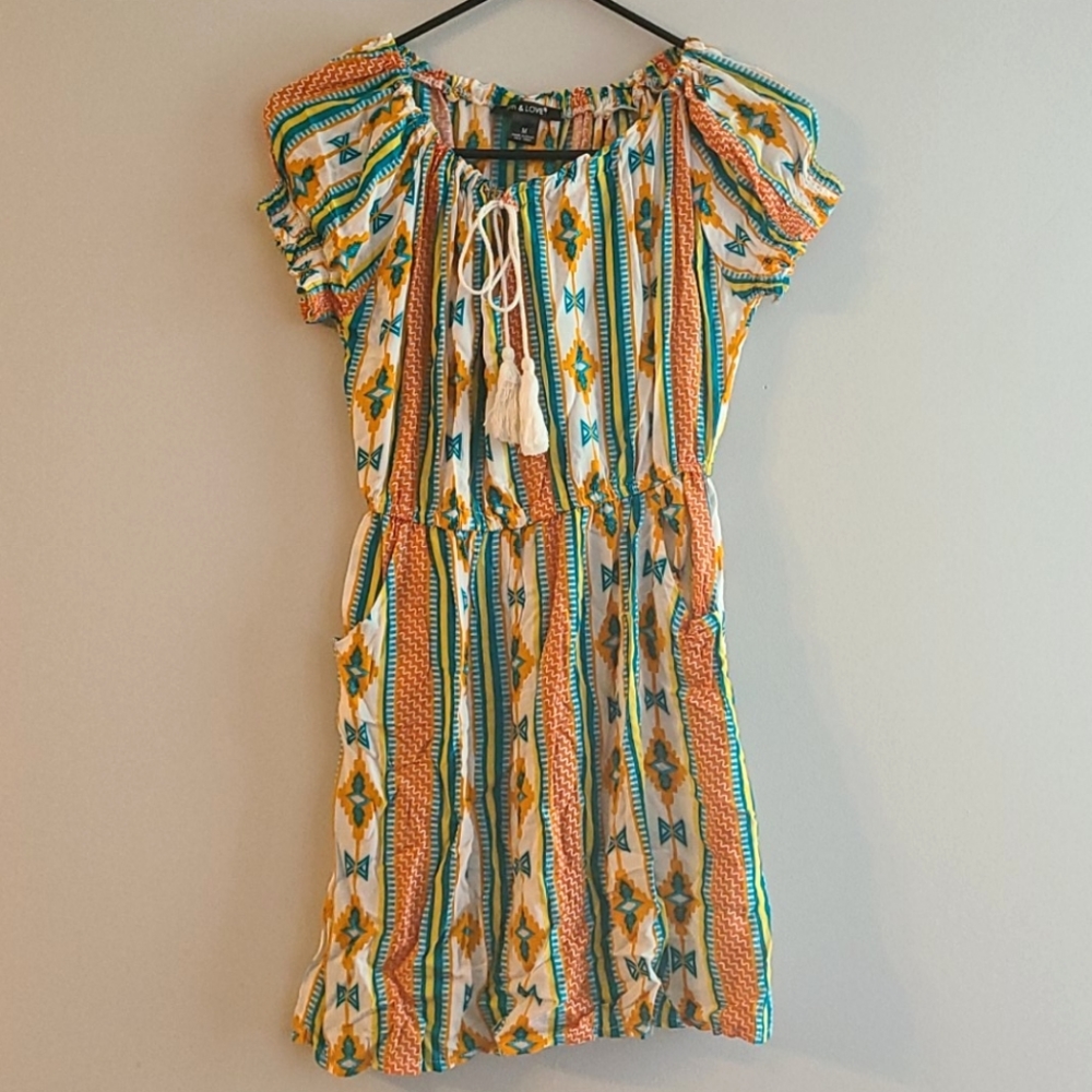 5th & Love Aztec Boho Sun Dress Size M